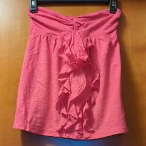 Gilly Hicks Pink Ruffle Tank Top